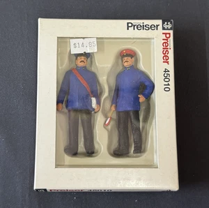Preiser G 45010 Bahnpersonal Bahnhofsbegleiter Schaffner Personen Neu - Bild 1 von 1