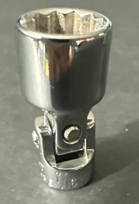 1996 WRIGHT TOOL 2714 7/16” UNIVERSAL SWIVEL FLEX  SOCKET 1/4” Dr SAE 12pt NOS - Image 1 of 4