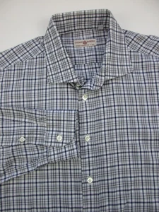 Mens XL Luciano Barbera LS Shirt plaid button Italy - Picture 1 of 6