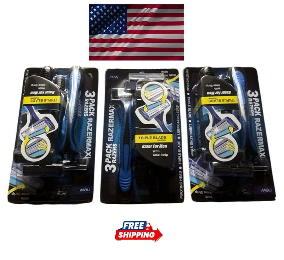 Razorma-Pack of Triple Blade Razors 3 Razors Per Pack Pack of 3
