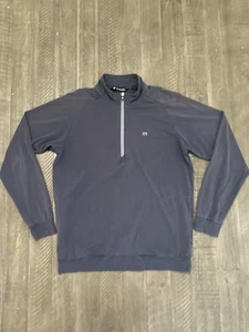 Travis Mathew Herren Cloud Fleece Quarter-Zip Pullover Sweater Grau Größe M Golf - Bild 1 von 11