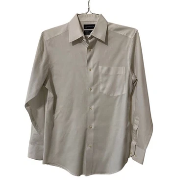 Covington Fitted Shirt Men’s Size 14 ½ (32/33) Cream long sleeves button down - Image 1 of 4