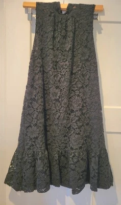 Mini Vestido Scoop NYC Negro Encaje Halter Columpio, XS (0-2) Foto 1 de 4