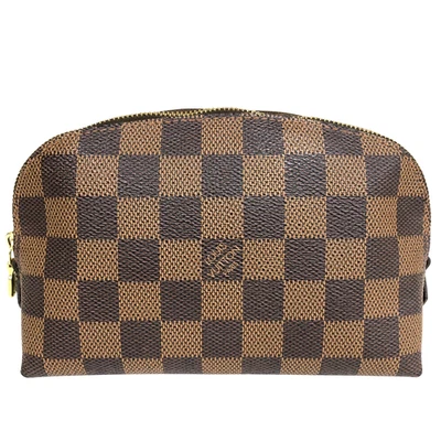 Auth Louis Vuitton Pochette Cosmetic Pouch Damier Ebene Accessory Pouch N47516 - Image 1 of 4