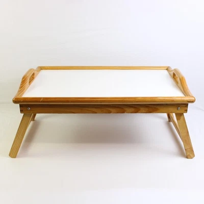 Wood Folding Lap Serving Tray Desk Bed Tea Breakfast Dinner TV Table Top - Image 1 of 4