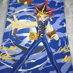Vintage Yu-Gi-Oh! 1996 Kazuki Takahashi Comforter 86" x 63" Twin Sized Blanket - Picture 1 of 17