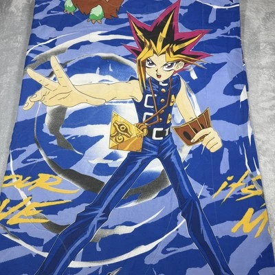 Vintage Yu-Gi-Oh! 1996 Kazuki Takahashi Comforter 86" x 63" Twin Sized Blanket - Image 1 of 4