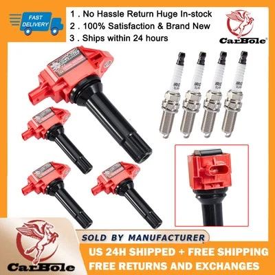 APTO 2014-2016 Subaru Forester UF724 4x bobina de encendido directo y bujía de iridio Foto 1 de 4