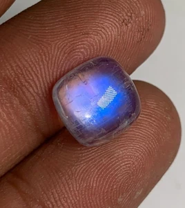 6A Quality Rainbow Moonstone Very Amazing Blue Falshy Fire Cushion Shape 10 MM - Picture 1 of 20