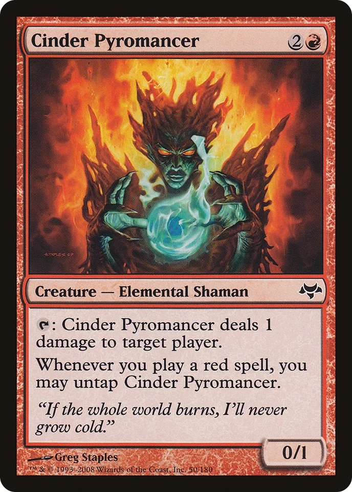 Cinder Pyromancer #50 (Foil) (MP) Eventide EVE Magic MTG - Image 1 of 1