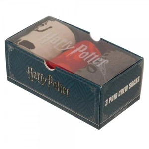 3 Pairs Harry Potter Men's Crew Socks Gift Box Set 10-13 Mischief Managed Spells - Picture 1 of 4