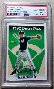 Derek Jeter Signed 1993 Topps Rookie PSA/DNA Certified Auto Yankees RC READ - Picture 1 of 2