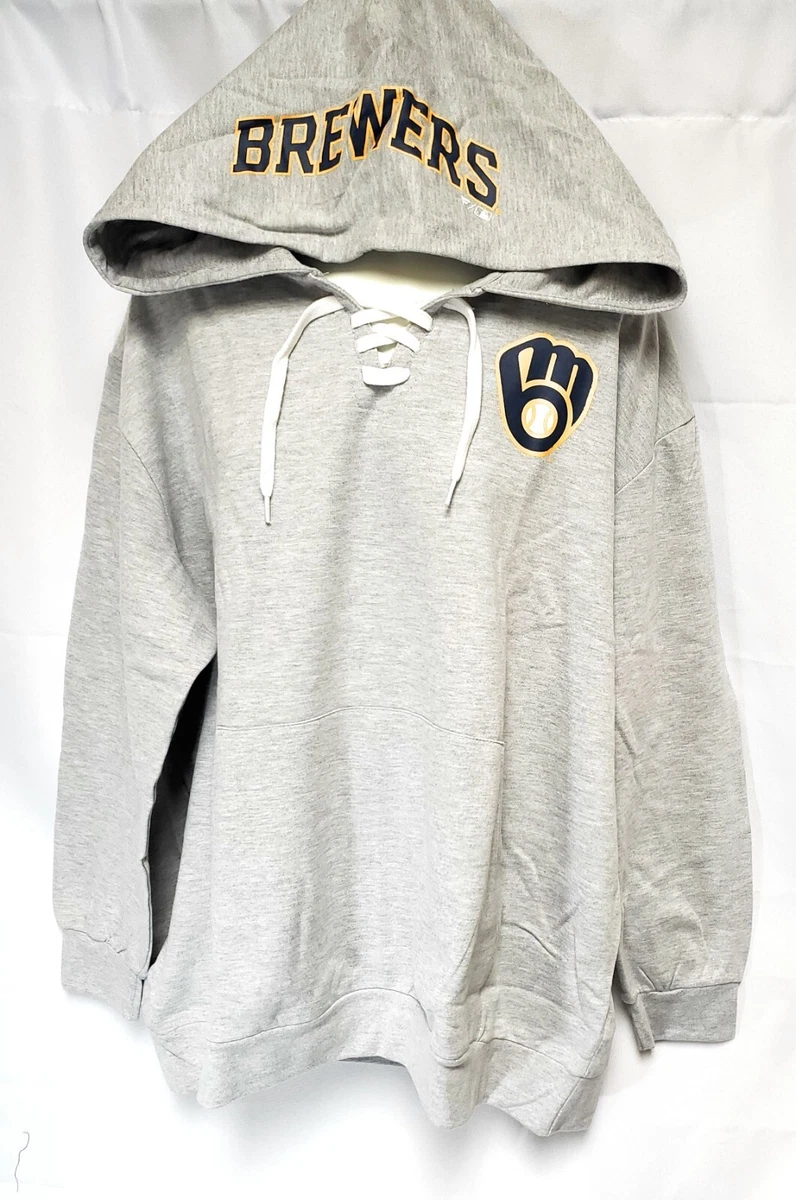 Ree様 Womens Fanatics Milwaukee Brewers Heather Grey Lace Up Baseball