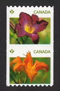 Lirio, lirios = bobina se-inquilino par corte a mano MNH Canadá 2012 #2528a - Imagen 1 de 1