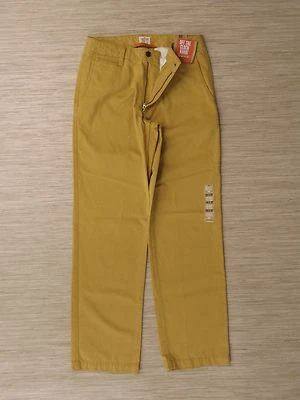 Dockers D2 Off The Clock Khaki Yellow Cotton Pants Men's Size 29x32 Flat Front - Image 1 of 3