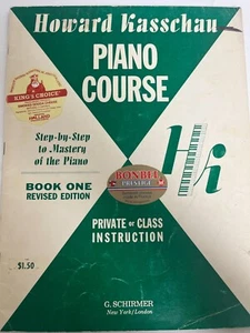 Howard Kasschau Piano Course Book 1 Revised Edition G. Schirmer 1969 Paperback - Picture 1 of 6