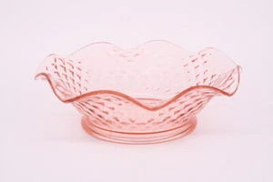 Quilted Pink Diamond Serving Bowl Depression Glass 7” 1930s Imperial Glass Co - Picture 1 of 13