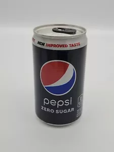 2023 PEPSI ZERO SUGAR NEW IMPROVED TASTE on Rim Pepsi 7.5oz Full Mini Can - Picture 1 of 5
