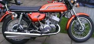 1972 Kawasaki H1 500 Fuel Tank & Side Cover Decals Pin Striping Set CANDY ORANGE - Picture 1 of 4