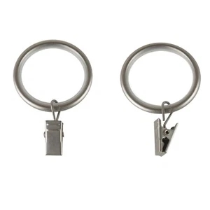 New 10 pcs Noise - Cancelling Curtain Rings w/ Clips 1-1/4" ID (5 colors) - Picture 1 of 7