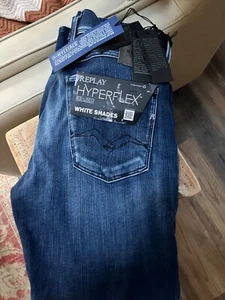 Replay Mens Hyperflex Jeans NWT - Picture 1 of 5
