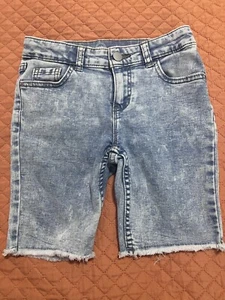Elastic Waist Blue Jean Denim Kids Wonder Nation Shorts Size 8 - Picture 1 of 3