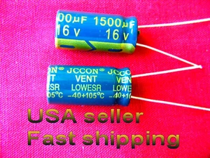 4 pc - 1500uf 16v 105c low ESR vented electrolytic capacitors - Picture 1 of 1