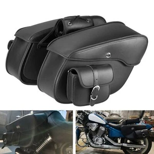 Bolsas de sillín laterales negras de gran tamaño para Honda VTX 1800 N 1800R VTX1800C VTX 1300 1 - Imagen 1 de 12