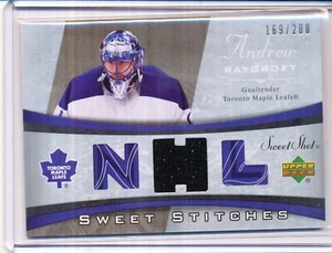 2006/07 UD SWEET SHOT SWEET STITCHES ANDREW RAYCROFT GAME/USED 169/200 - Picture 1 of 1