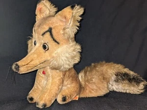 RARE 1950s Vintage BERG Austria FOX Mohair 14" Stuffed Plush Animal - Heart Tag - Picture 1 of 6