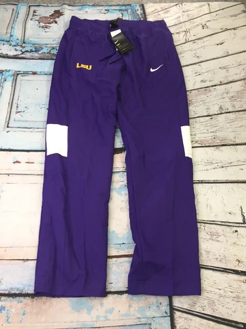 Nike Women's LSU Athletic Swoosh Pants Purple Yellow Size Medium Cover