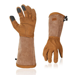 Vgo 1Pair Long Cuff Rose Pruning Thorn Proof Garden Gloves, Work Gloves(SL6592)