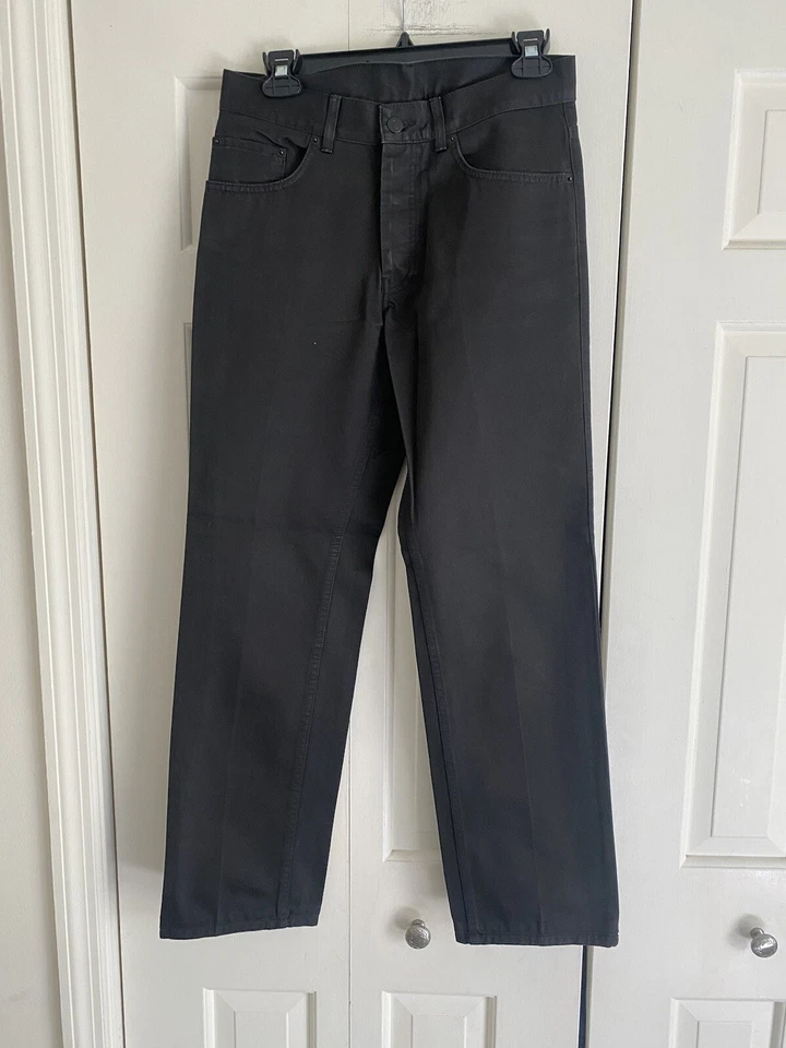 Vintage Helmut Lang Solid Black Men's Cotton Five Pocket Pants 29 - Image 1 of 3