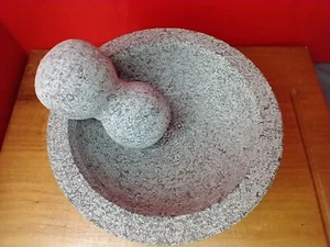 COCINAWARE Granit Set Guacamole Schüssel Molcajete Stein 8 Zoll offene Box - Bild 1 von 8