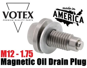 Stainless Engine Oil Drain Plug with Magnet fits Chevrolet/GMC 6.6 Duramax/Gas - Picture 1 of 8