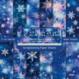 Hermoso Libro de Recortes de Copos de Nieve Nevados de Invierno Tarjeta Diario Papel Artesanal - Imagen 1 de 4