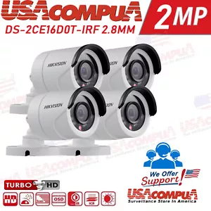 HIKVISION 2MP Camera DS-2CE16D0T-IRF 2.8mm 4-IN-1 25M IR Outdoor 1080p Bullet - Picture 1 of 7