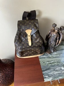 Vintage Louis Vuitton Monogram Backpack SP0055.Drawstring One front zip pocket - Picture 1 of 14