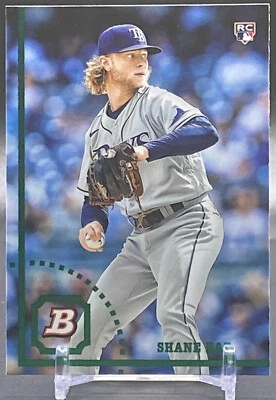 2022 Bowman Heritage #63 SHANE BAZ Tampa Bay Rays Rookie RC - Image 1 of 2