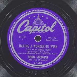 BENNY GOODMAN Shishkabop / Wonderful Wish CAPITOL 57-568 VG+ 78 10" 1949 Vocal - Picture 1 of 4