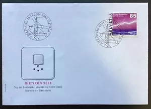 SWITZERLAND 2004 Stamp Day FDC  Dietikon Special Postmark (SS577) - Picture 1 of 1