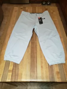 under armour Girls Softball Pants/ Baseball Grey Size Youth Large Girls - Picture 1 of 8