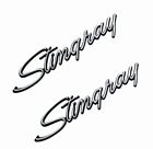 2PCS For 1969-1973 Corvette C3 Stingray Emblems Badges Front Fender Trim Parts