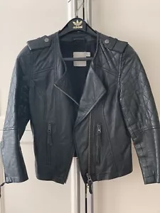 Leder Jacke Bikerjacke ASOS EU34 Neu - Bild 1 von 9