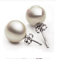 8mm 925 Sterling Silver Jewelry Stud Earring baby pink imitation Pearl earrings - Picture 1 of 1