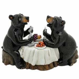 Pacific Giftware Animal World Black Bear Family Playing Cards Resin Figurine... - Picture 1 of 1