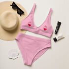 Hesperia Strawberry Pink Recycled high-waisted bikini copy