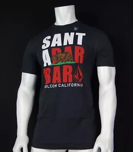 Nueva camiseta deportiva negra para hombre Volcom Surfing Team Santa Bárbara CA RVLC-1 - Imagen 1 de 3