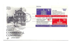 1543-46 Erster Kontinentalkongress Kunsthandwerksplattenblock FDC - Bild 1 von 1