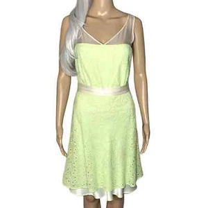 Luca Luca Eyelet Silk Blend Runway Tea Style Dress - Picture 1 of 11